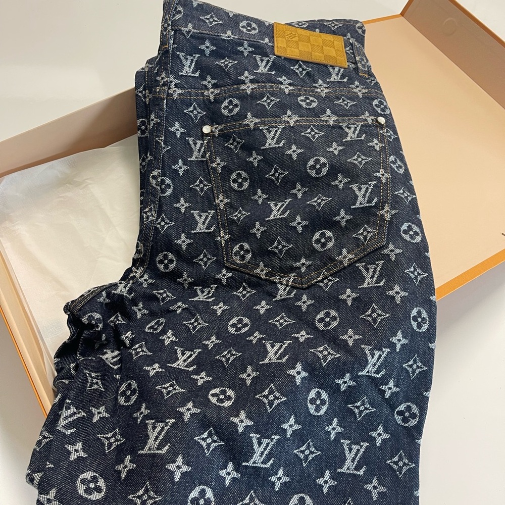 Louis Vuitton Jeans Dark Blue Monogram